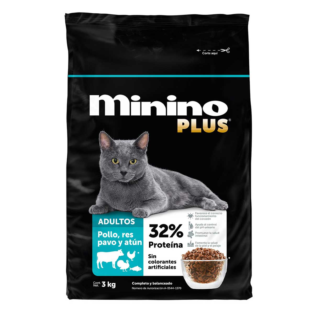Minino Plus Multietapa Alimento de Calidad Profesional para Gatos en Diferentes Presentaciones