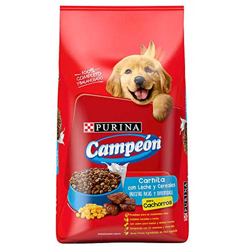 Alimento para Perro Campeón Recetas Caseras con Carnita, Leche y Cereales para Cachorro