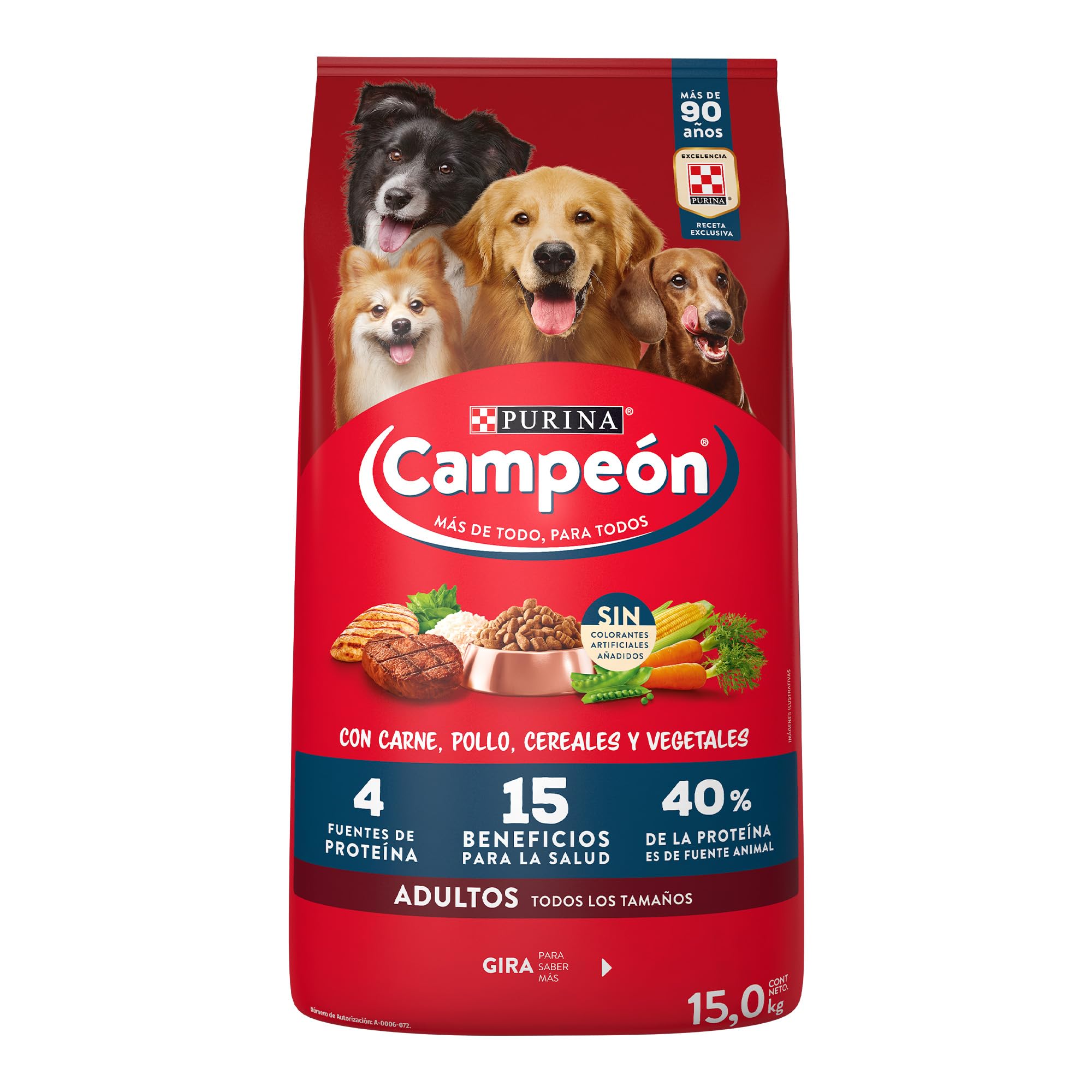 Alimento para Perros Campeon Adulto Prime Purina Recetas Caseras con Carne y Vegetales