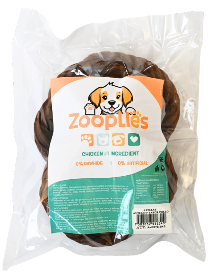 Zooplies Premios masticables sin carnaza ni Ingredientes Artificiales con una Textura Suave